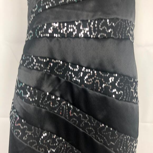 BCX Strapless Sequin Embellished Mini Black Dress - Picture 5 of 12